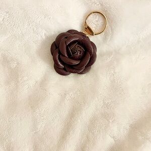 Chic Plum leather bag charm
